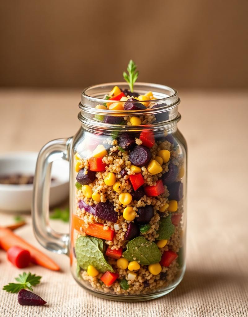 Ensalada colorida para llevar al trabajo